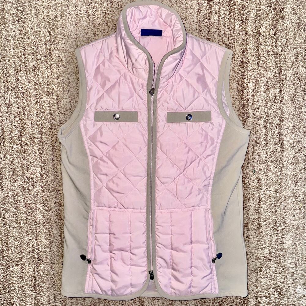 Daily Sports Quilted Pink and Beige Golf Vest